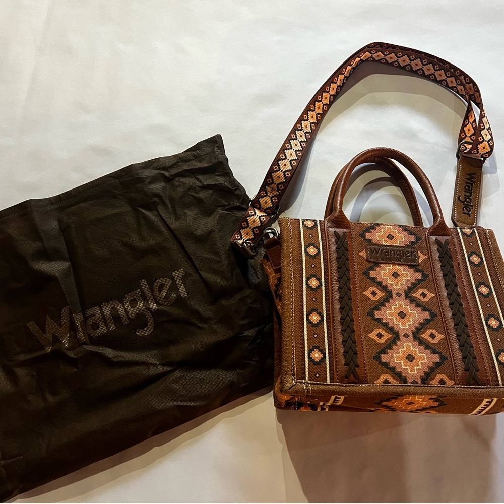 Wrangler Geometric Brown Women's Satchel